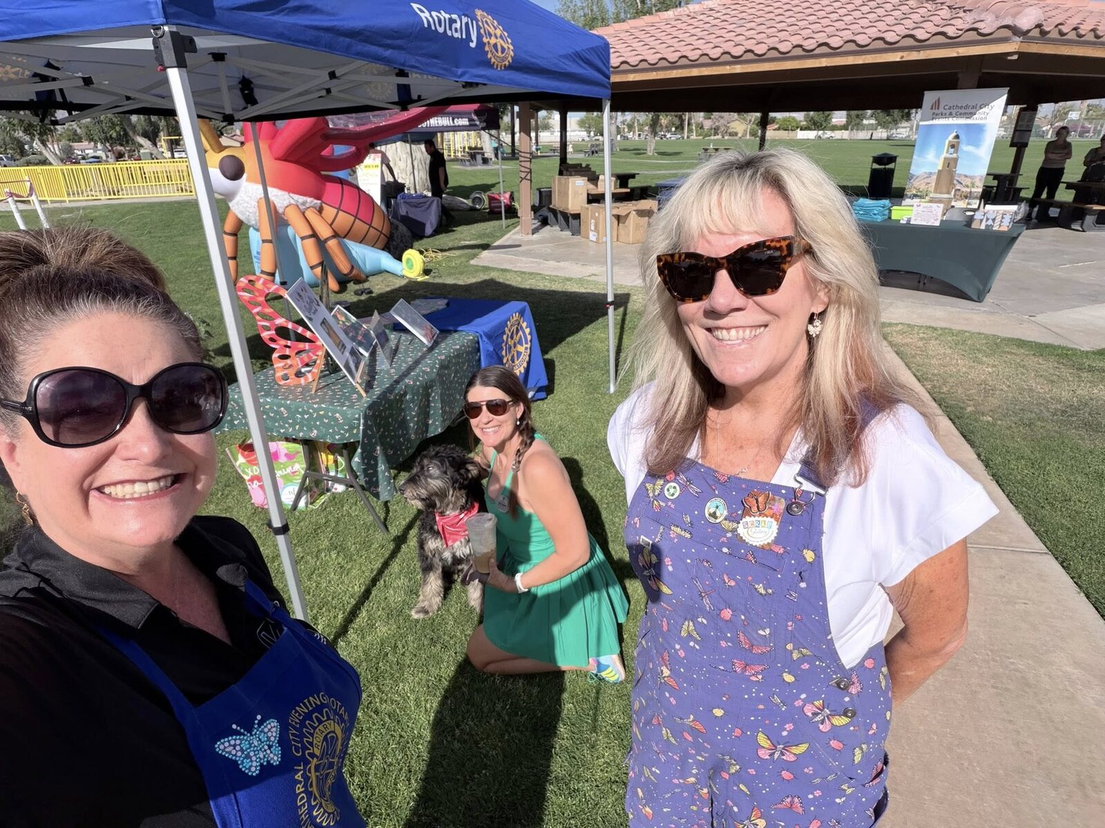 New Rotarians taking a selfie at a fellowship event