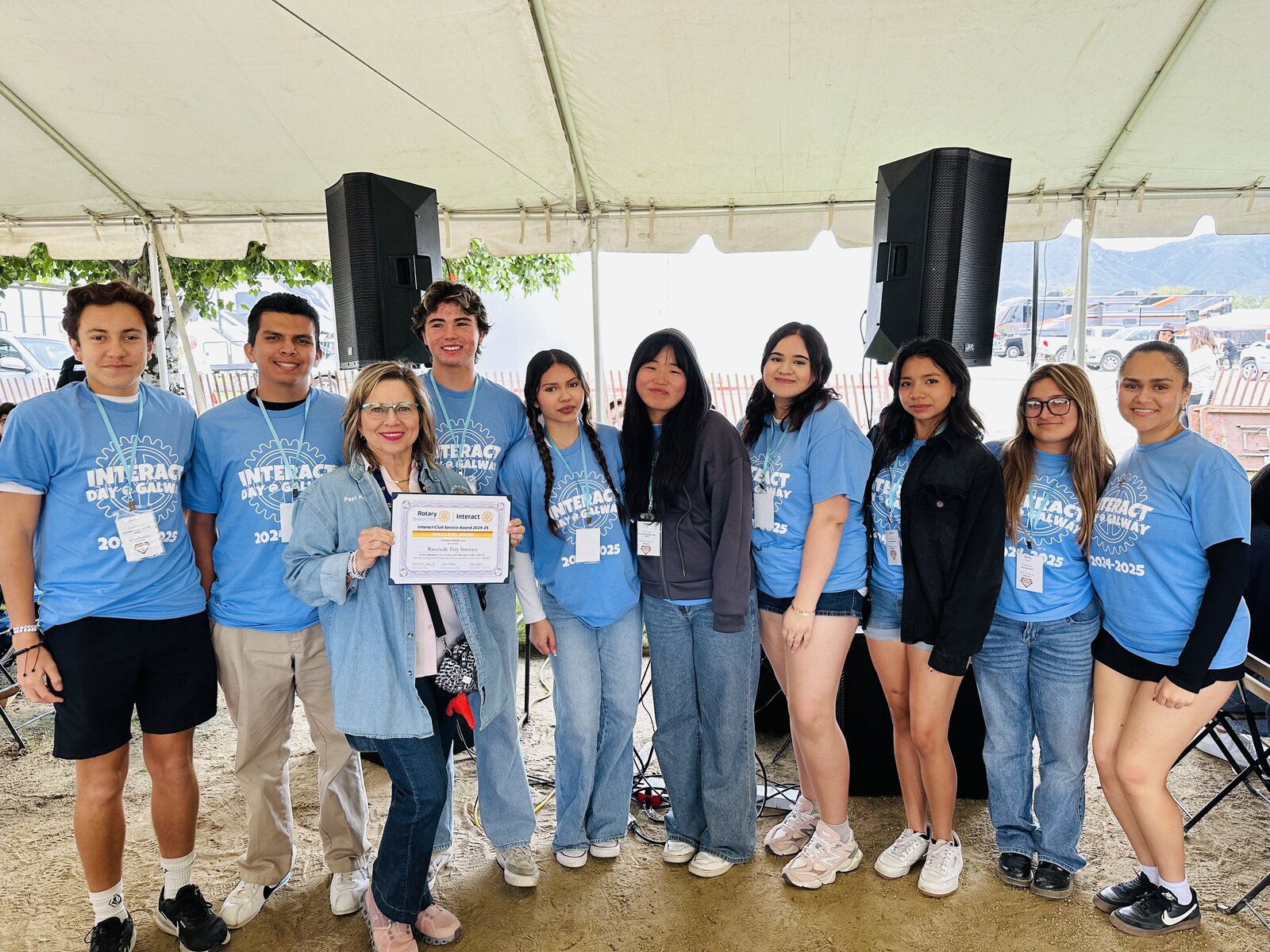 Interact club receiving its Service Award