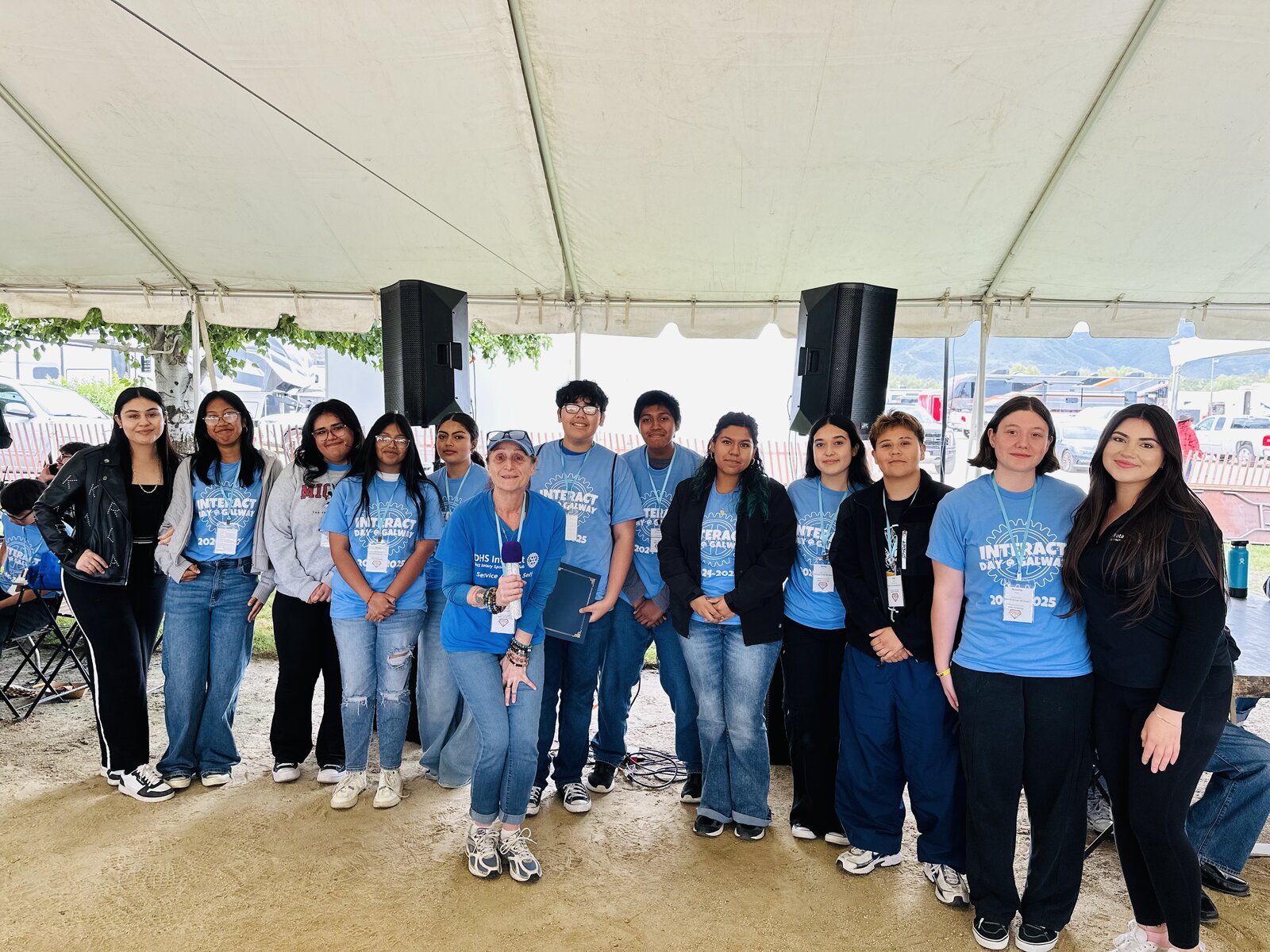 Interact students gathered with their advisor at District 5330 Interact Awards