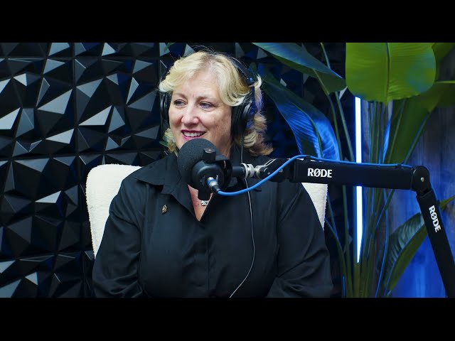 Judy Zulfiqar in the studio for the Youth Services episode.