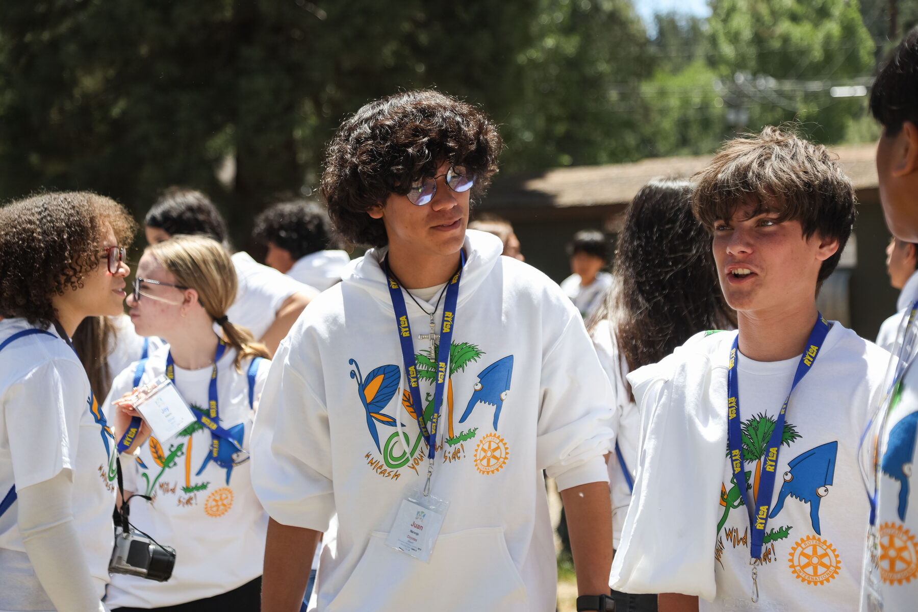 Students and Rotarian mentors at RYLA 2025-26, Idyllwild Pines Camp