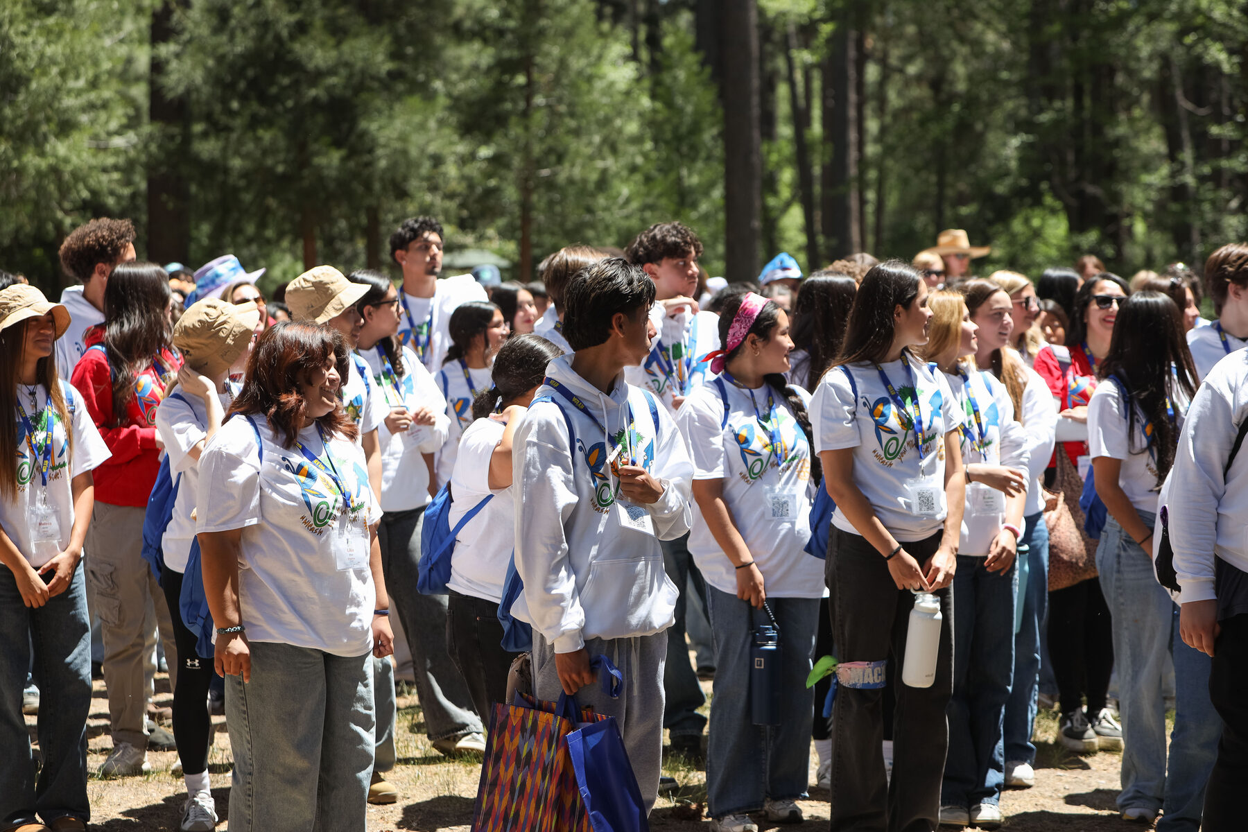 Students and Rotarian mentors at RYLA 2025-26, Idyllwild Pines Camp