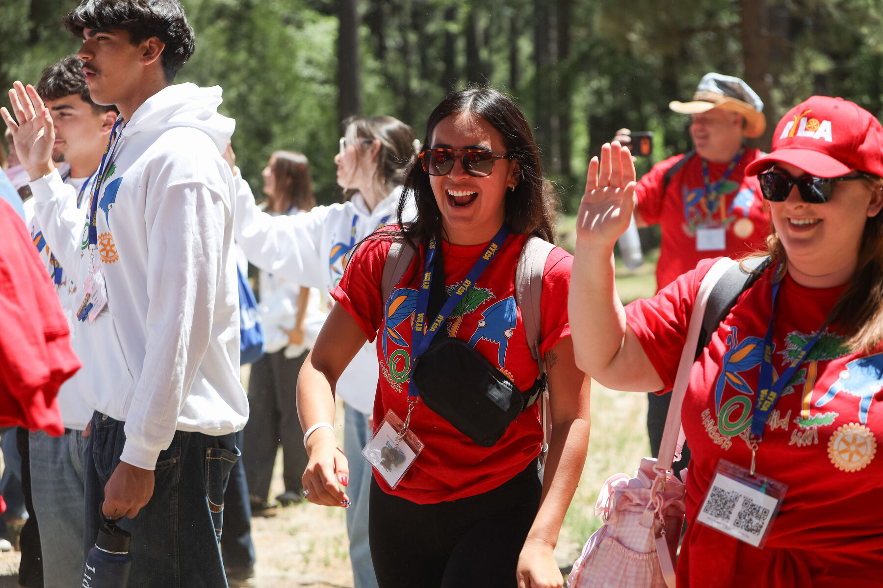 Students and Rotarian mentors at RYLA 2025-26, Idyllwild Pines Camp