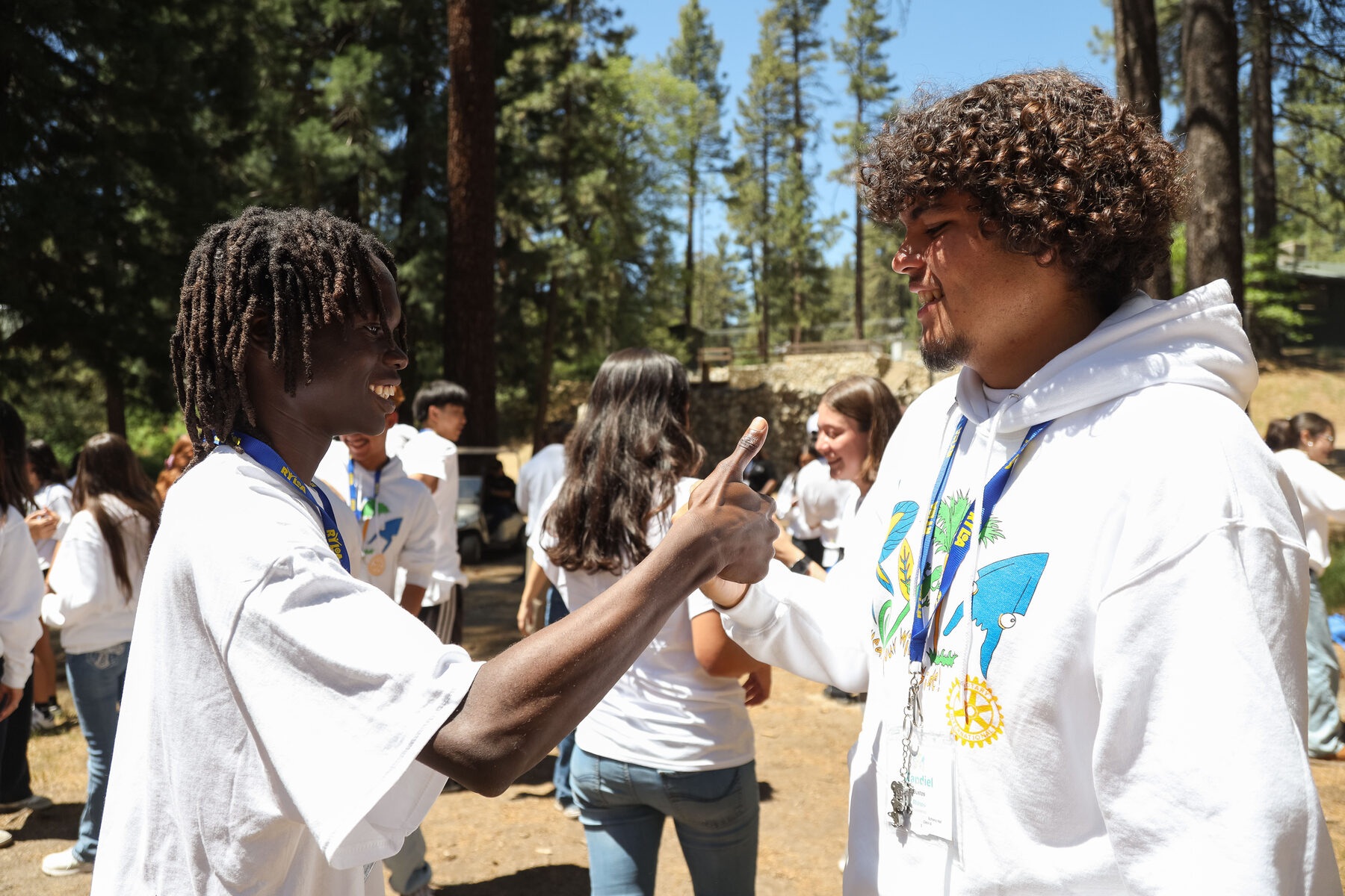 Students and Rotarian mentors at RYLA 2025-26, Idyllwild Pines Camp