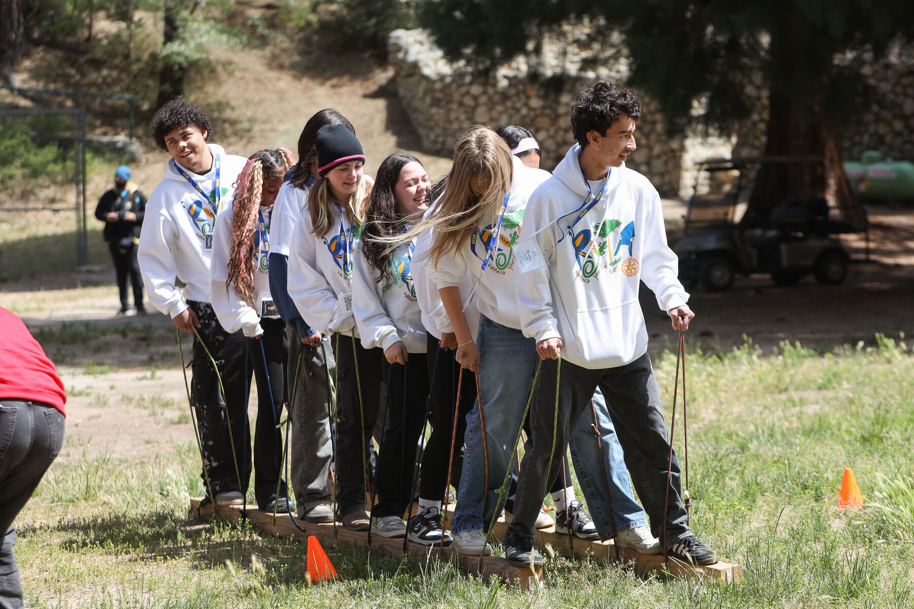 Students and Rotarian mentors at RYLA 2025-26, Idyllwild Pines Camp