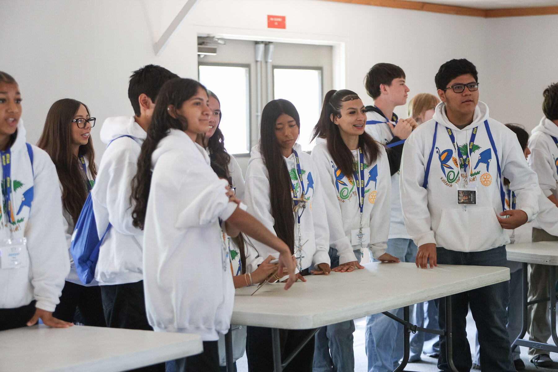 Students and Rotarian mentors at RYLA 2025-26, Idyllwild Pines Camp