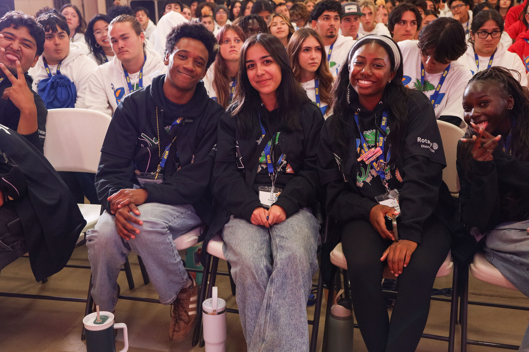 Students and Rotarian mentors at RYLA 2025-26, Idyllwild Pines Camp