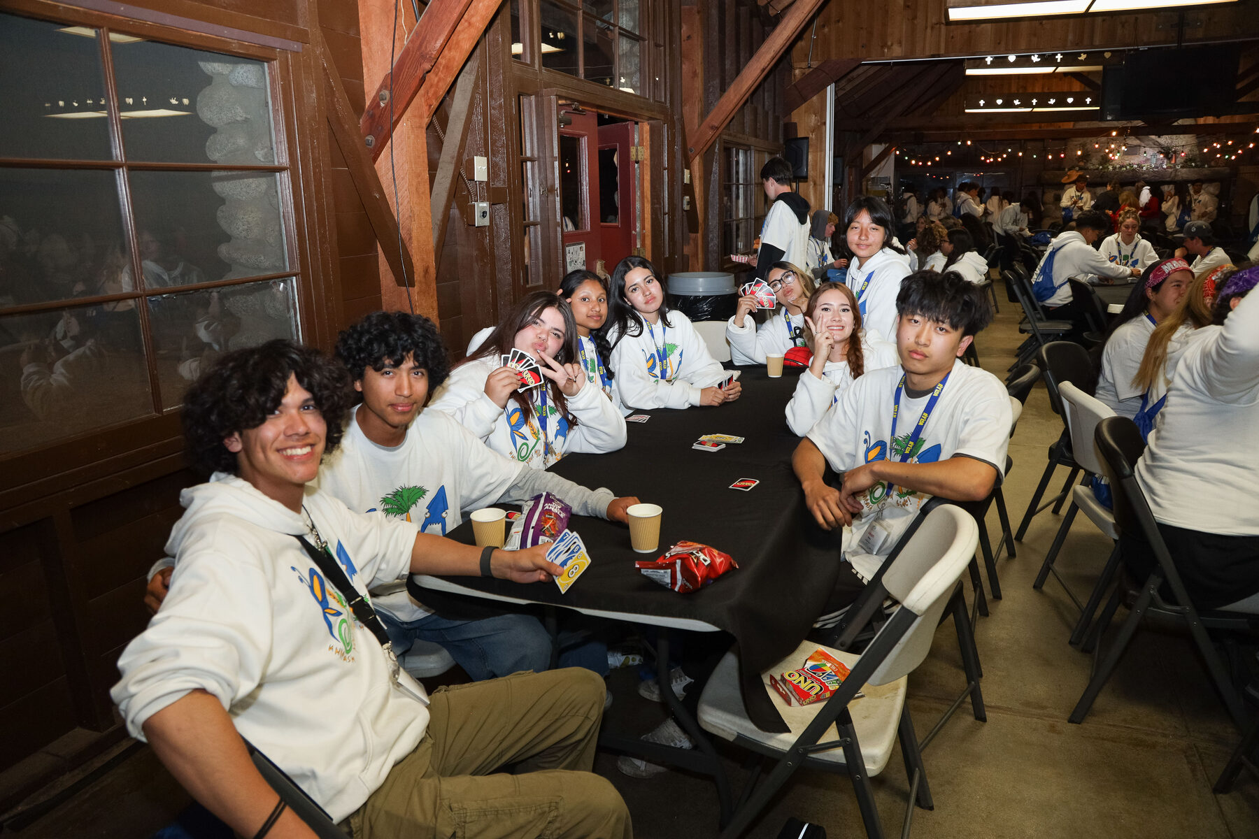 Students and Rotarian mentors at RYLA 2025-26, Idyllwild Pines Camp