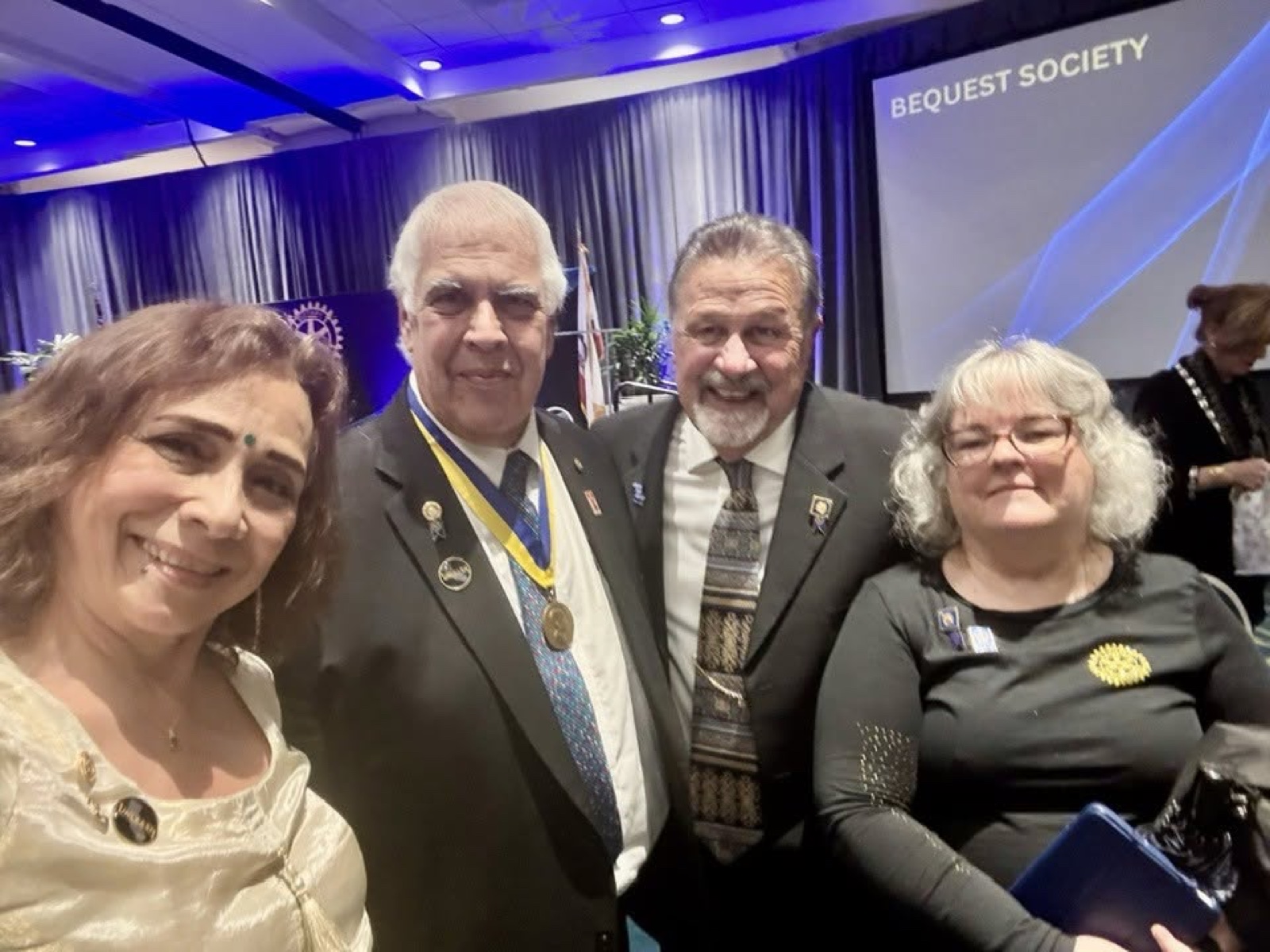 District 5330 Rotarians at the Foundation Gala by the Bequest Society display
