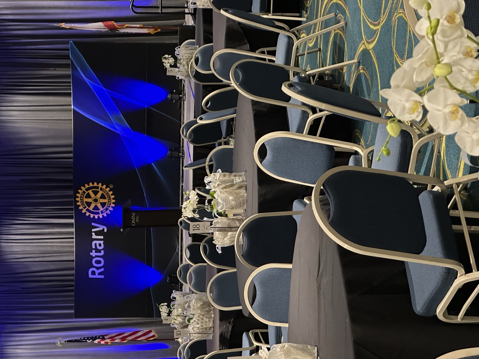 The ballroom set for the 2025 District 5330 Foundation Gala