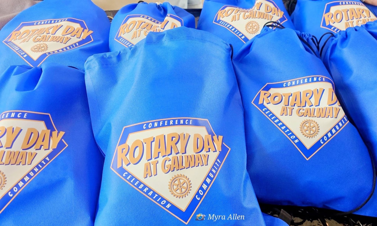 Rotary Day at Galway welcome bags ready for guests