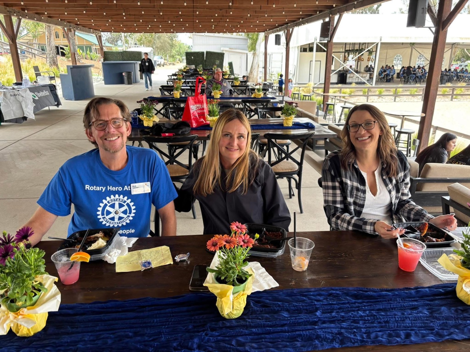 Rotarians enjoy lunch together at Rotary Day at Galway