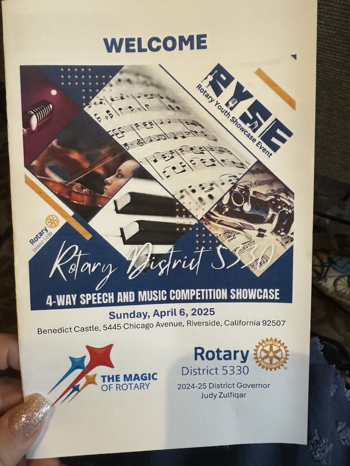 Welcome to RYSE — the Rotary Youth Showcase Event, a 4-Way Speech and Music Competition Showcase
