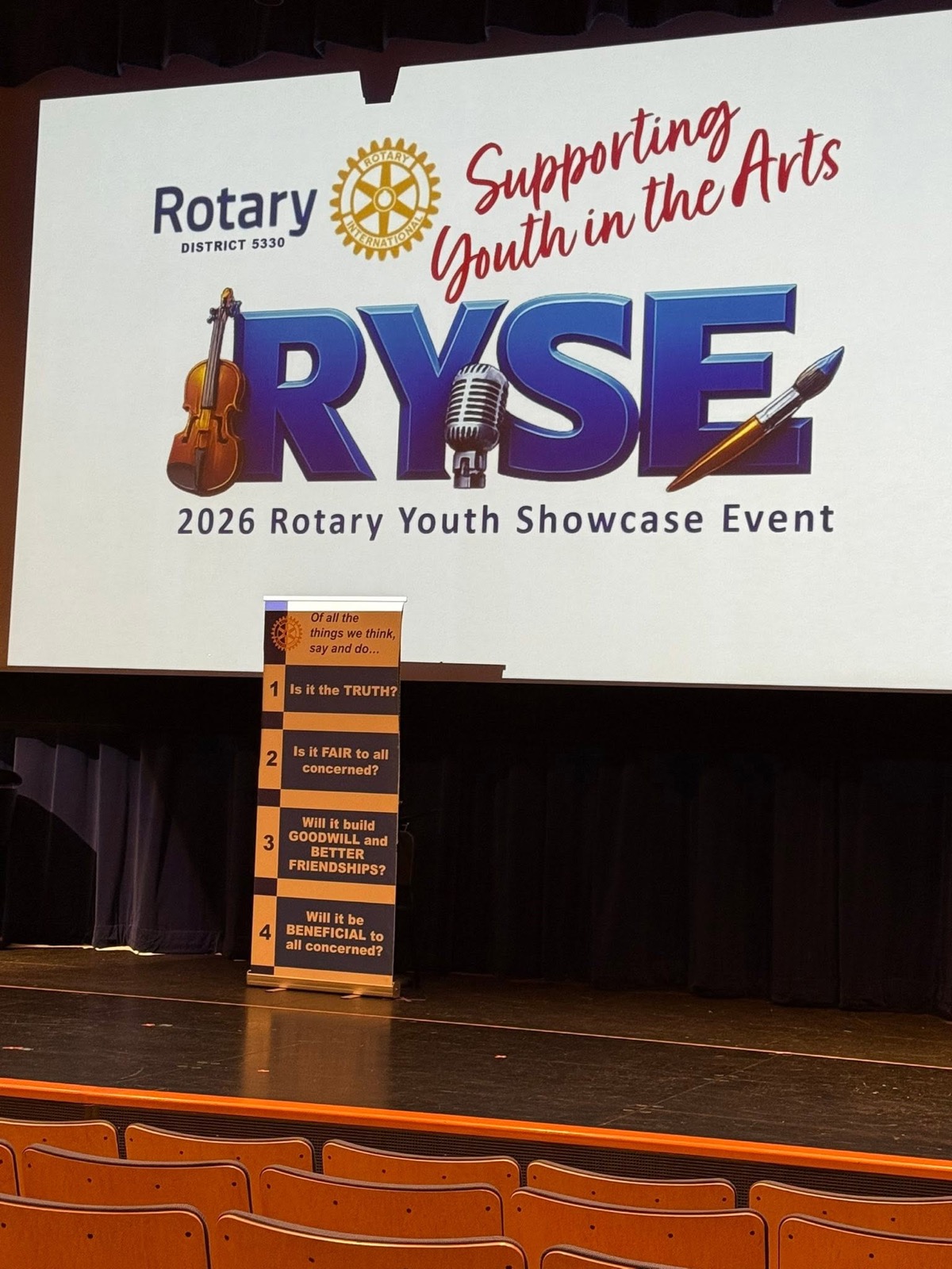 Scene from the RYSE 2026 Rotary Youth Showcase Event