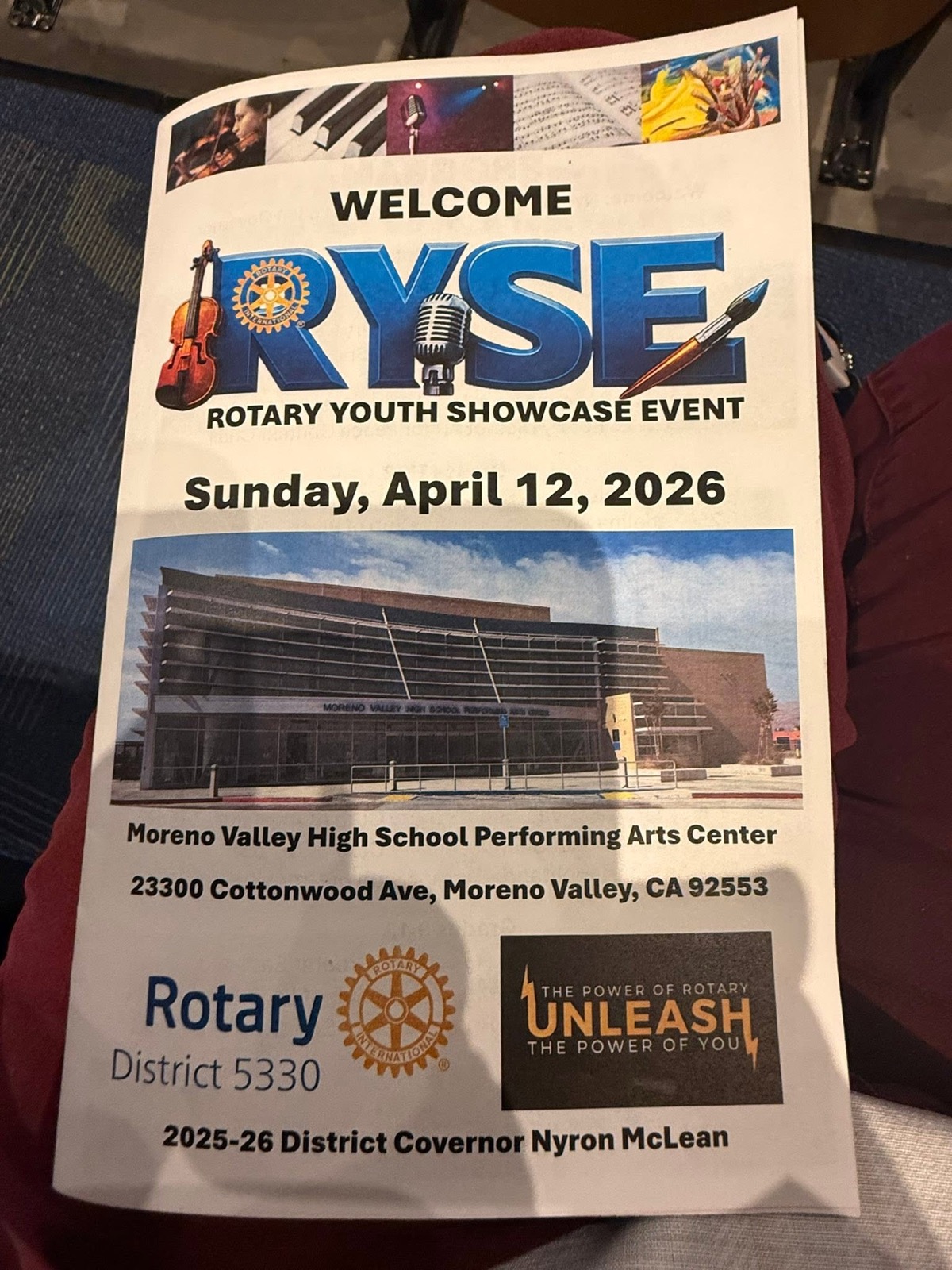 Scene from the RYSE 2026 Rotary Youth Showcase Event
