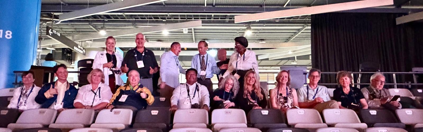 District Governor classmates in the convention hall